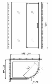 Душевой уголок GEMY Sunny Bay S28182. Фото