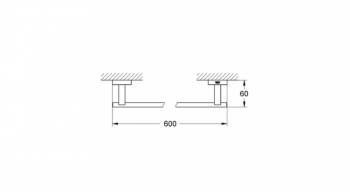 Полотенцедержатель GROHE Essentials Cube 40509001 для ванной комнаты. Фото