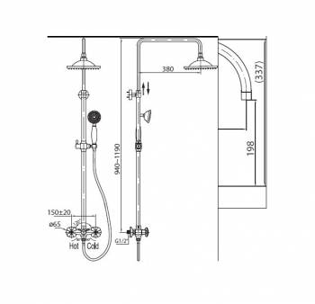 Душевая система BELBAGNO Slip SLI-DOC-CRM. Фото