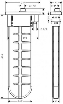 Скрытая часть смесителя Hansgrohe sBox 28010000. Фото