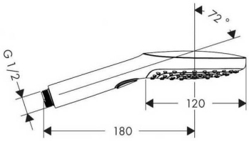 Душевая лейка Hansgrohe Raindance Select E 120 3jet 26520990. Фото