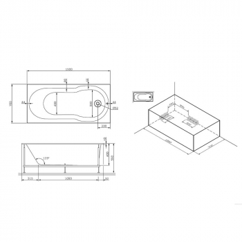 Ванна акриловая 150х70 см AM.PM X-Joy W88A-150-070W-A. Фото