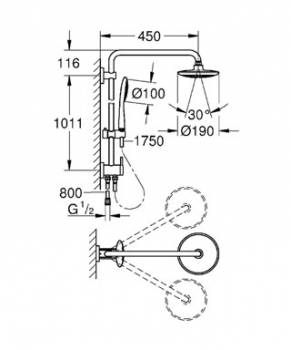 Душевая система GROHE Rainshower Solo 27430000. Фото