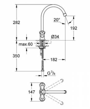 Смеситель для мойки GROHE Costa L 31831001. Фото