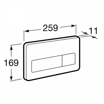 Кнопка смыва ROCA PL3 Dual нержавеющая сталь 890097004. Фото