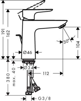 Смеситель для раковины Hansgrohe Talis E 71710670. Фото