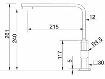 Смеситель для кухни FRANKE Quantum 115.0177.694. Фото