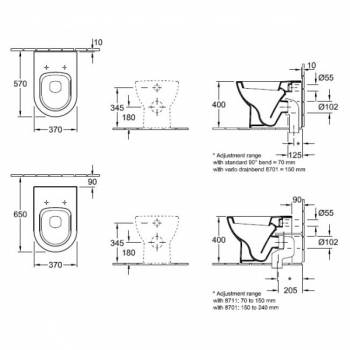Унитаз приставной Villeroy&Boch Subway 6607 1001. Фото