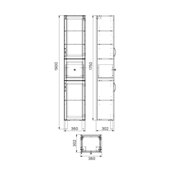 Пенал напольный 36 см синий Oxford IDDIS OXF36N0i97. Фото