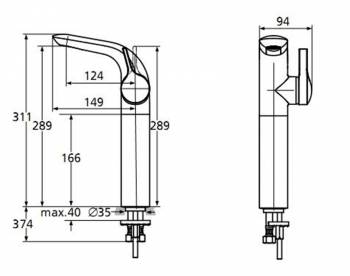 Смеситель для раковины IDEAL STANDARD Melange A4266AA. Фото