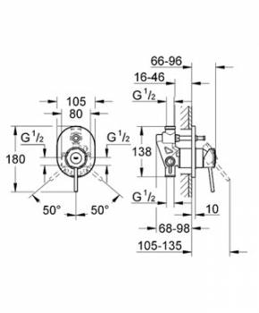 Смеситель для душа GROHE BauClassic 29047000. Фото