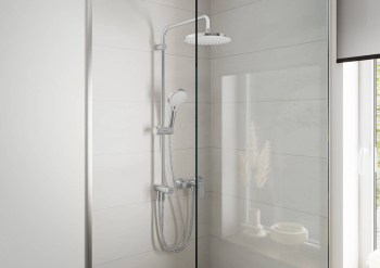 Душевая система Showerpipe 200 1jet Reno Hansgrohe Vernis Blend 26272000, хром. Фото