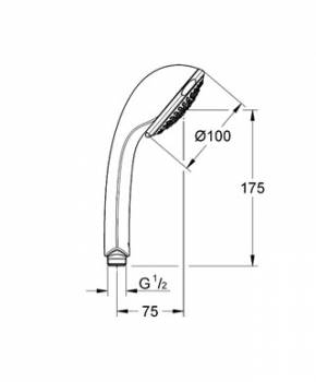 Ручной душ GROHE Relexa Trio 2879300E. Фото