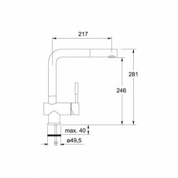 Смеситель для кухни FRANKE Joruri 390-1 115.0029.857. Фото