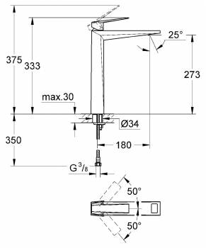 Смеситель для раковины GROHE Allure Brilliant 23114000. Фото