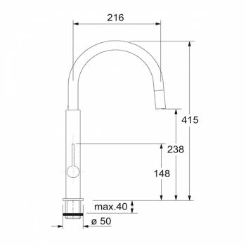 Смеситель для кухни FRANKE Evos 115.0151.698. Фото