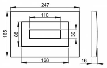 Клавиша смыва AlcaPlast M475. Фото