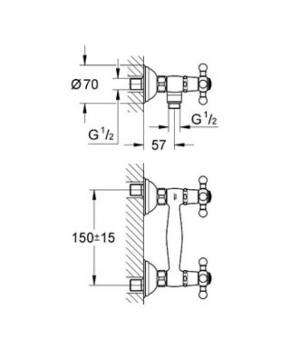 Смеситель для душа GROHE Sinfonia 26000IG0. Фото