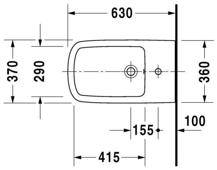 Биде напольное DURAVIT DURASTYLE 2283100000. Фото