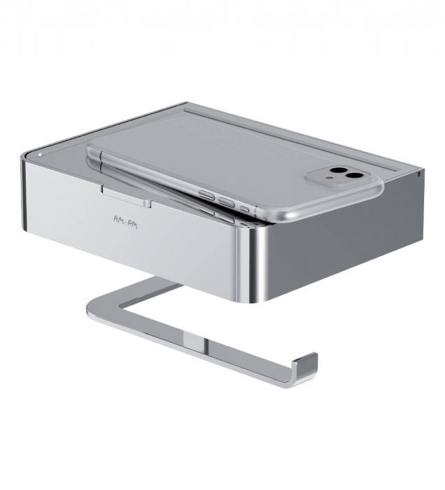 Держатель для туалетной бумаги с коробкой AM.PM Inspire 2.0 A50A341500 для ванной комнаты. Фото