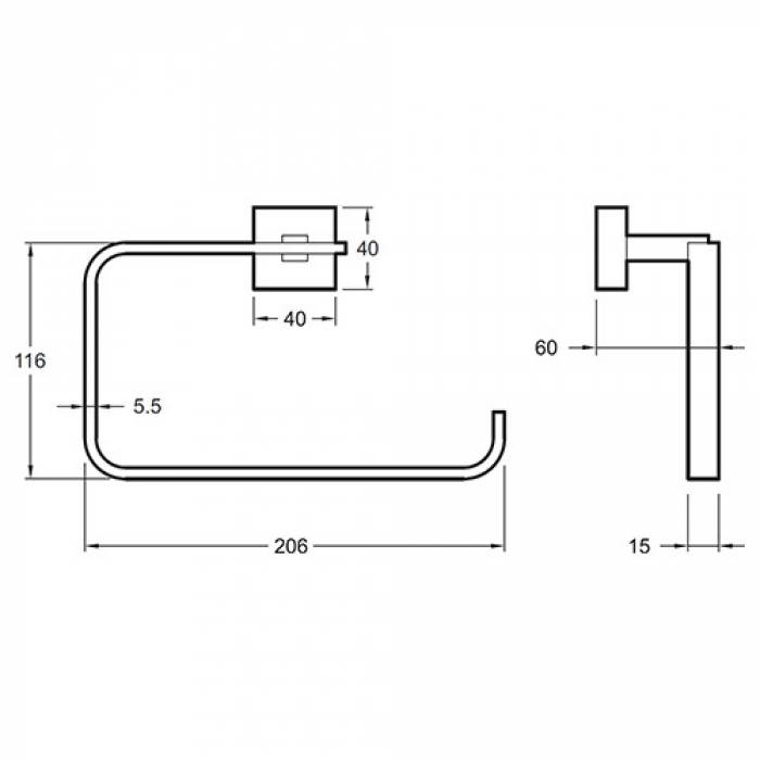 Полотенцедержатель JACOB DELAFON Mecanique E77833-CP для ванной комнаты. Фото