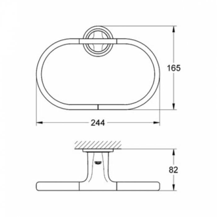 Полотенцедержатель GROHE Ondus 40379KS0 для ванной комнаты. Фото