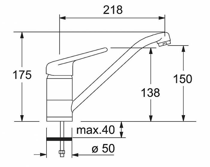 Смеситель для кухни FRANKE 750 115.0030.739. Фото