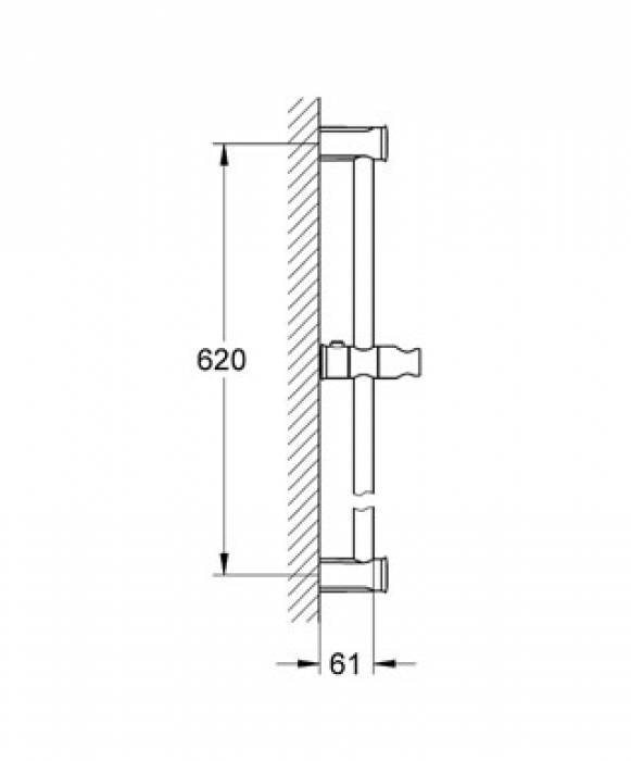 Душевая штанга GROHE Tempesta Classic 27519000 600 мм. Фото