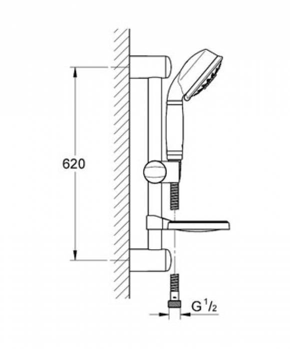 Душевой гарнитур GROHE Relexa Rustic Five 27141000. Фото