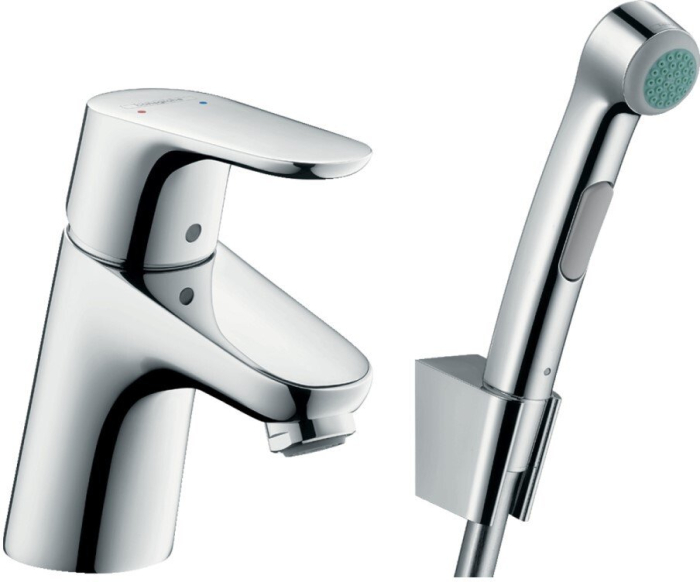 Смеситель для раковины с гигиеническим душем Hansgrohe Focus E2 31926000. Фото