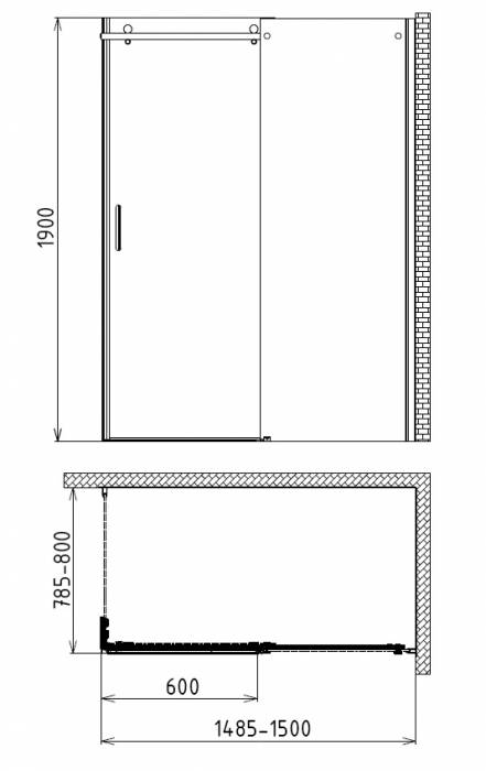 Душевой уголок GEMY Modern Gent S25151 R. Фото