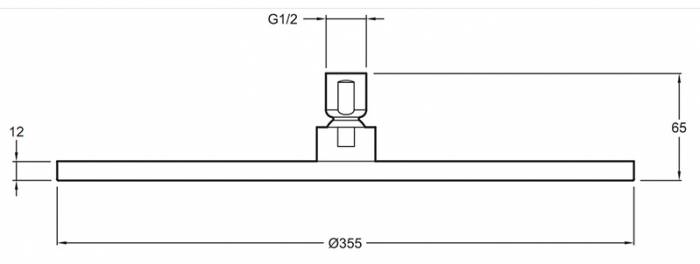 Верхний душ JACOB DELAFON Katalyst E13691-CP. Фото