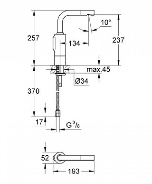 Смеситель для раковины GROHE Essence E 36093000. Фото