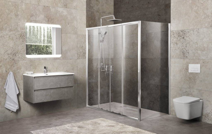 Душевой угол BELBAGNO Unique UNIQUE-AH-21-150/180-80-C-Cr. Фото