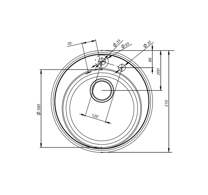 Мойка кухонная IDDIS Kitchen G K04S511i87. Фото