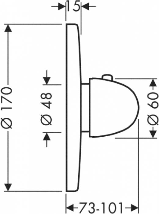 Термостат HANSGROHE Ecostat E 15710000. Фото