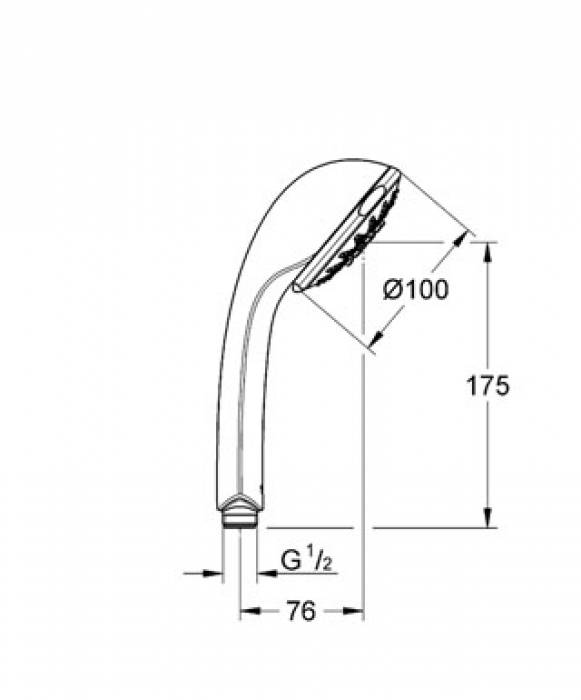 Ручной душ GROHE Five Relexa 28796000. Фото