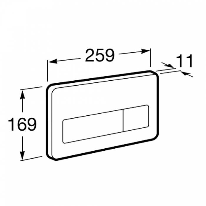 Кнопка смыва ROCA PL3 Dual нержавеющая сталь 890097004. Фото
