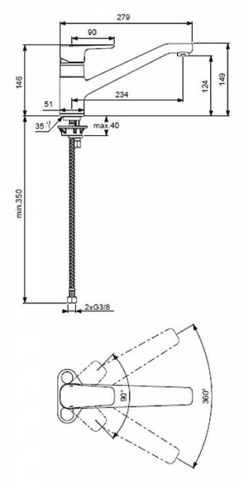 Смеситель для кухни IDEAL STANDARD Ceraplan III B0722AA. Фото