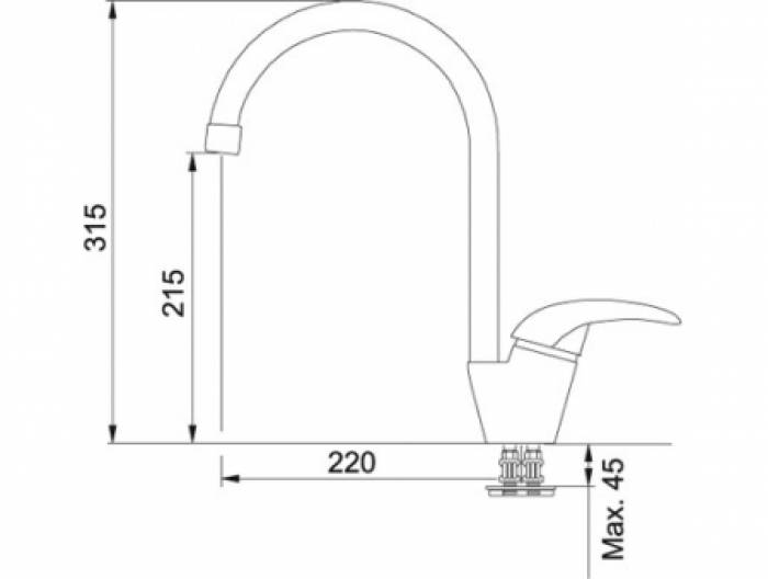 Смеситель для кухни FRANKE Platino 115.0289.893. Фото