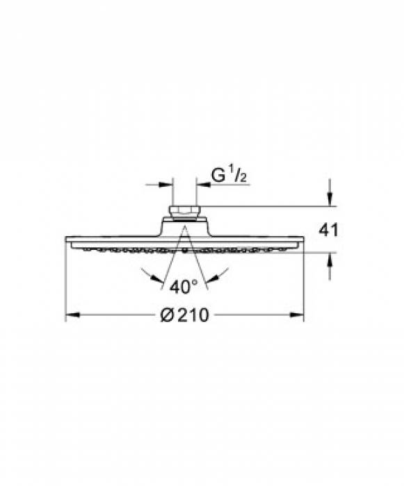 Верхний душ GROHE Rainshower 28368000. Фото