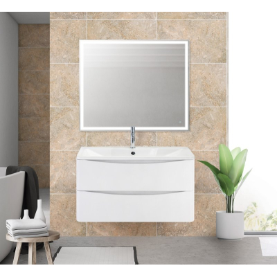 Тумба под раковину подвесная BELBAGNO ACQUA-800-2C-SO-BL Bianco Lucido. Фото