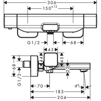 Термостат для ванны Hansgrohe Ecostat E 15774000. Фото