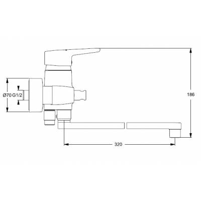 Смеситель для ванны IDEAL STANDARD Connect B9923AA. Фото