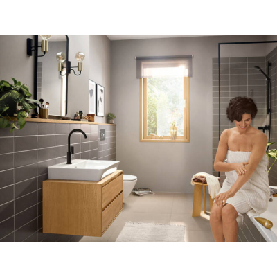 72576670 HANSGROHE  Rebris E смеситель для раковины 210, матовый черный. Фото