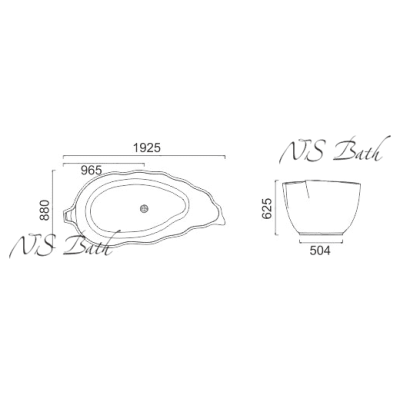 Ванна из литьевого мрамора NS BATH NSB-19880. Фото