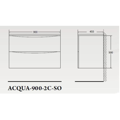 Тумба под раковину подвесная BELBAGNO ACQUA-900-2C-SO-RNG Rovere Nature Grigio. Фото