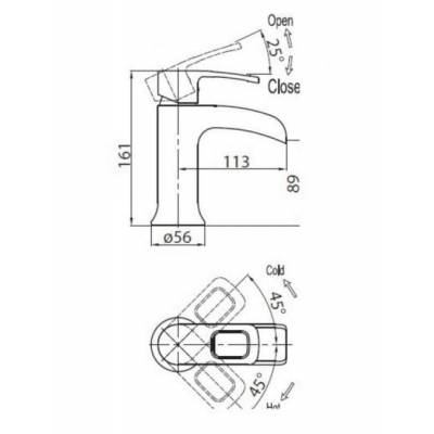 Смеситель для раковины BELBAGNO Versa VER-LVM-CRM. Фото