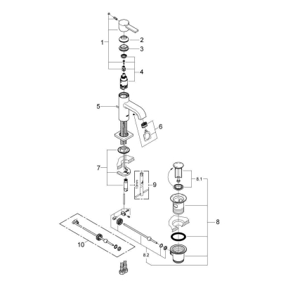 Смеситель для раковины GROHE Allure 32757000. Фото