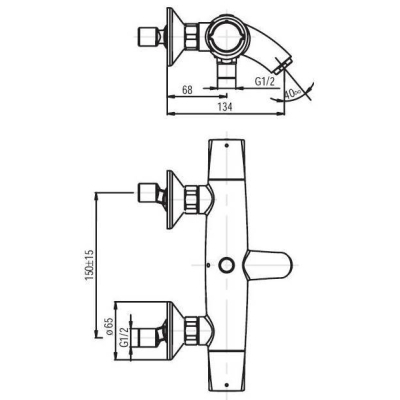 Смеситель для ванны JACOB DELAFON Elevation E18874-CP. Фото